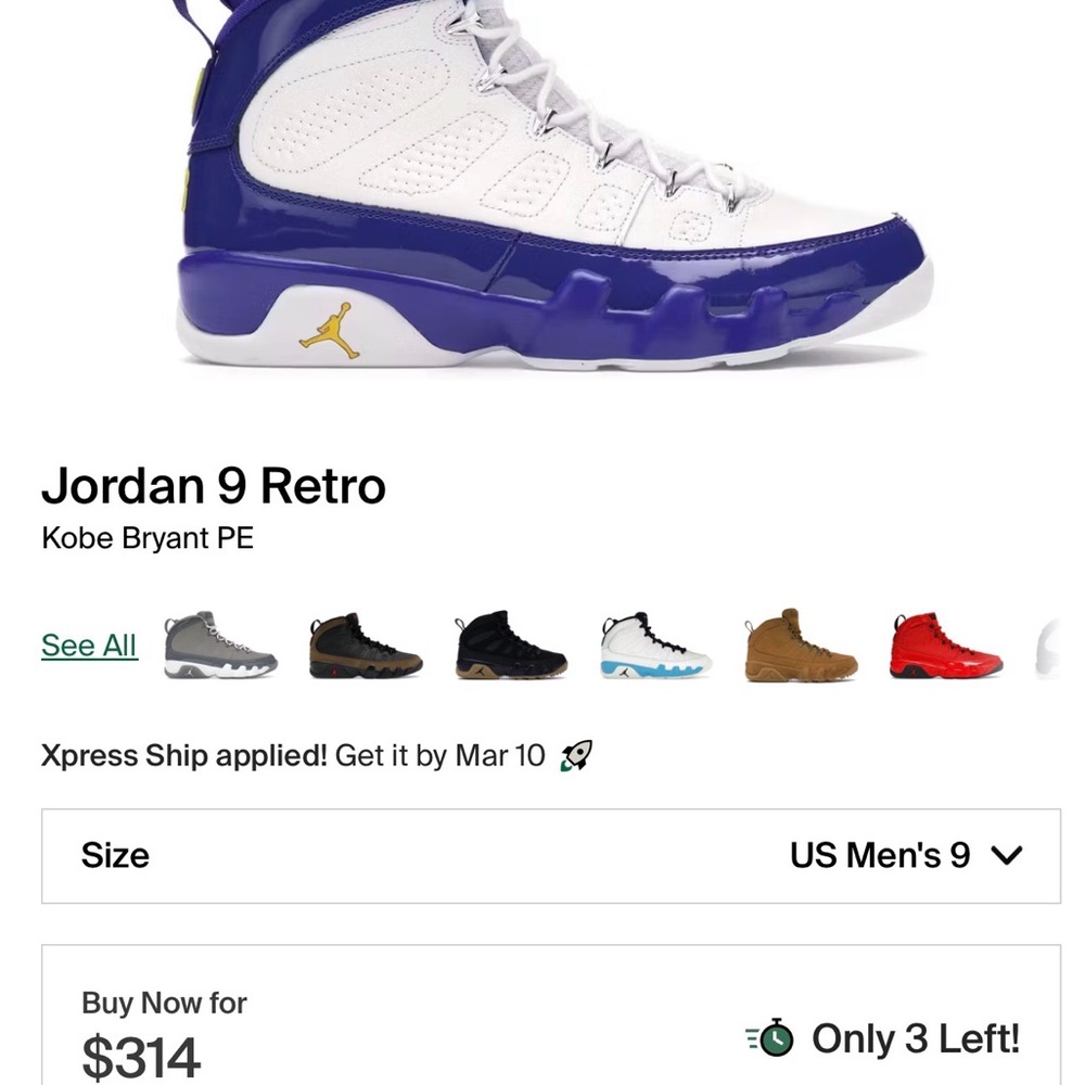 Jordan Kids' Sneakers in White and Purple